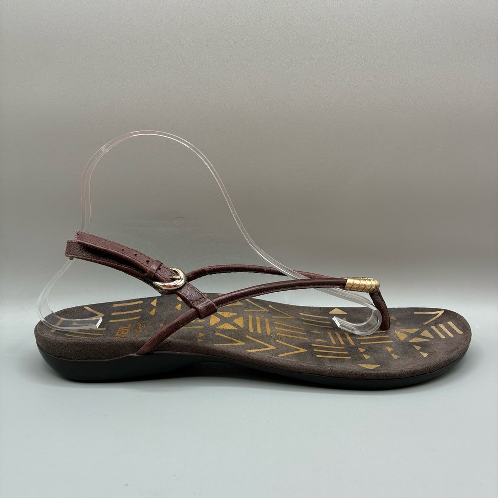 Dr. Andrew Weil Accomplish Thong Sandals Women’s 10 Brown Slip On Orthoheel
